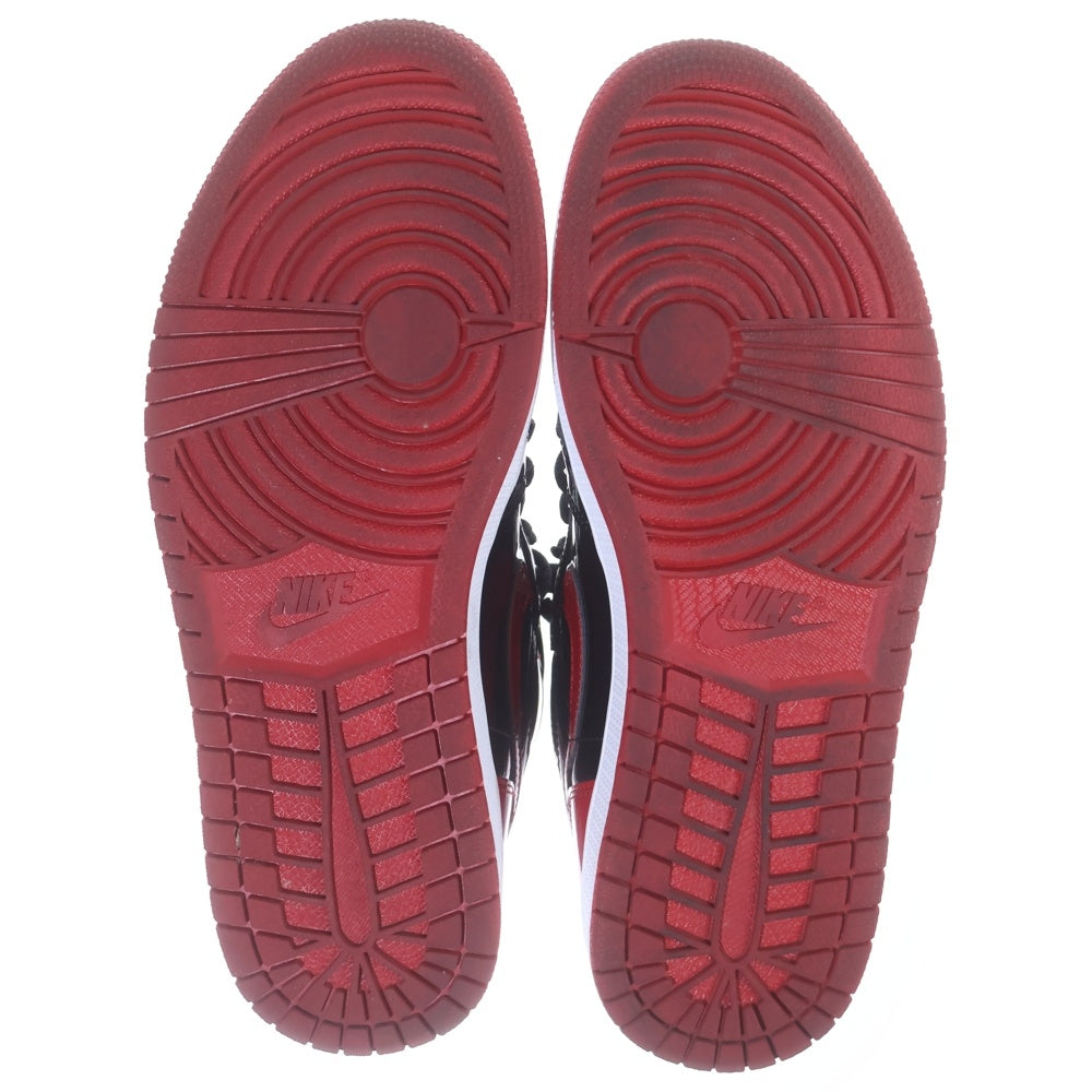 NIKE(ナイキ) AIR JORDAN 1 RETRO HIGH OG BRED PATENT 555088-063 エアジョーダン1 レトロ ブレッド パテント ハイカットスニーカー シューズ レッド/ブラック US10/28.0cm