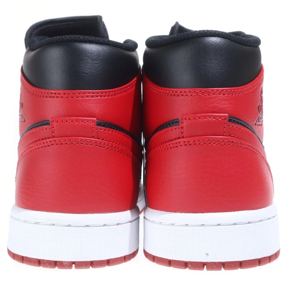 NIKE(ナイキ) AIR JORDAN 1 MID BRED 554724-074 エアージョーダン ブレッド ハイカットスニーカー シューズ ブラック/レッド US9.5/27.5cm