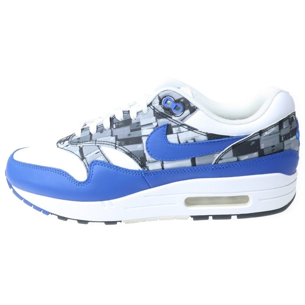 NIKE(ナイキ) × atmos AIR MAX1 PRNT AQ0927-100 アトモス エアマックス1 プリント ローカットスニーカー シューズ ホワイト/ブルー US9.5/27.5cm