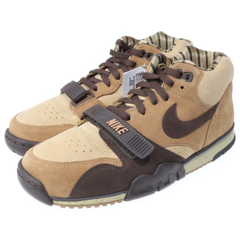 NIKE(ナイキ) AIR TRAINER1 DV6998-200 エアトレイナー1 しましま ハイカットスニーカー シューズ ブラウン US10/28.0cm