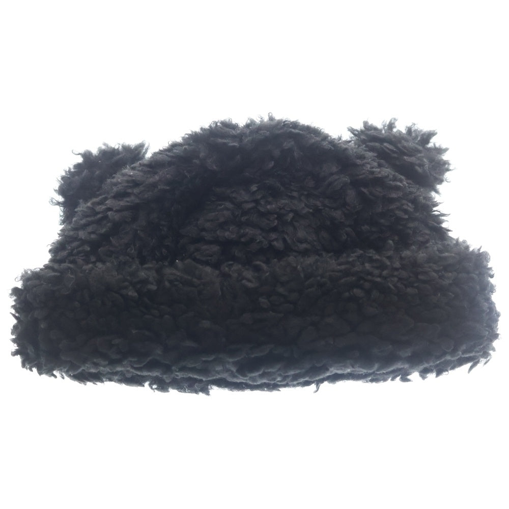 BASICKS(ベイシックス) 23AW BEAR BEANIE ベアーデザイン ボア ニット帽 帽子 ブラック S1.5-1201