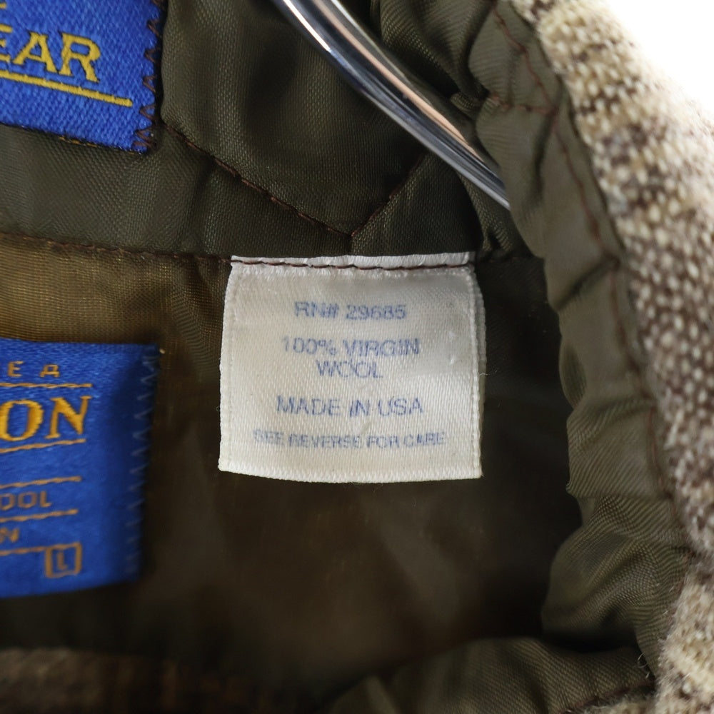 PENDLETON(ペンドルトン) 90S VINTAGE ヴィンテージ ダブルポケット ウール 長袖ウエスタンシャツ ブラウン