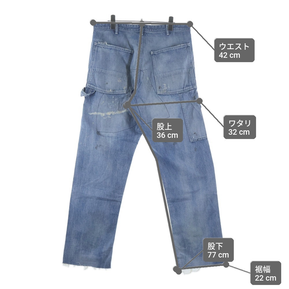 SAINT MICHAEL(セントマイケル) 24SS DENIM PANTS PAINTER BLUE ヴィンテージ加工 ペインター デニム パンツ インディゴ SM-YS3-0000-051