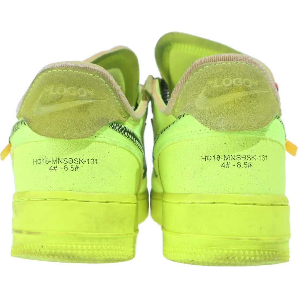 NIKE(ナイキ) ×OFF-WHITE THE 10 AIR FORCE 1 LOW VOLT オフホワイト エアフォース1 ボルト ローカットスニーカー イエロー US8/26cm AO4606-700