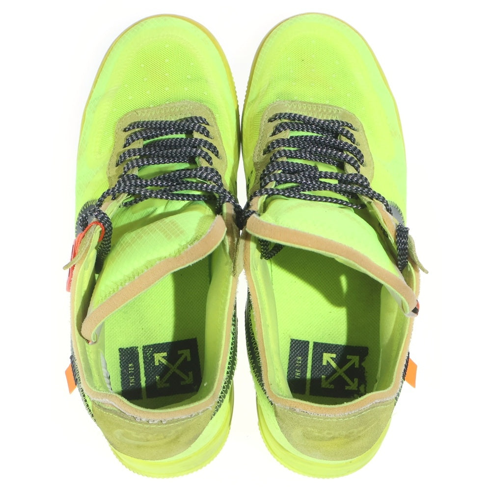 NIKE(ナイキ) ×OFF-WHITE THE 10 AIR FORCE 1 LOW VOLT オフホワイト エアフォース1 ボルト ローカットスニーカー イエロー US8/26cm AO4606-700
