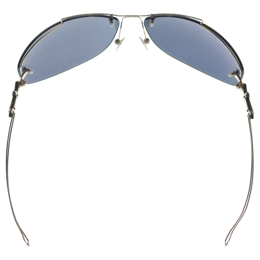 CHROME HEARTS(クロムハーツ) D.P.2 ドラッグ パイプ トップリム クロステンプル カラーレンズ サングラス メガネ 眼鏡 アイウェア ブラック/シルバー