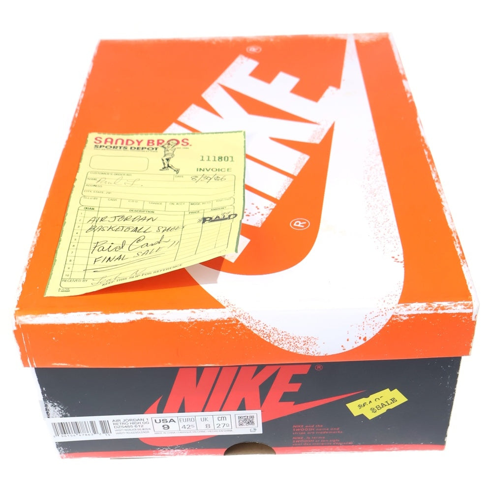 NIKE(ナイキ) AIR JORDAN 1 HIGH OG エアジョーダン1 ロスト&ファウンド シカゴ ハイカットスニーカー ホワイト/レッド US9/27cm DZ5485-612
