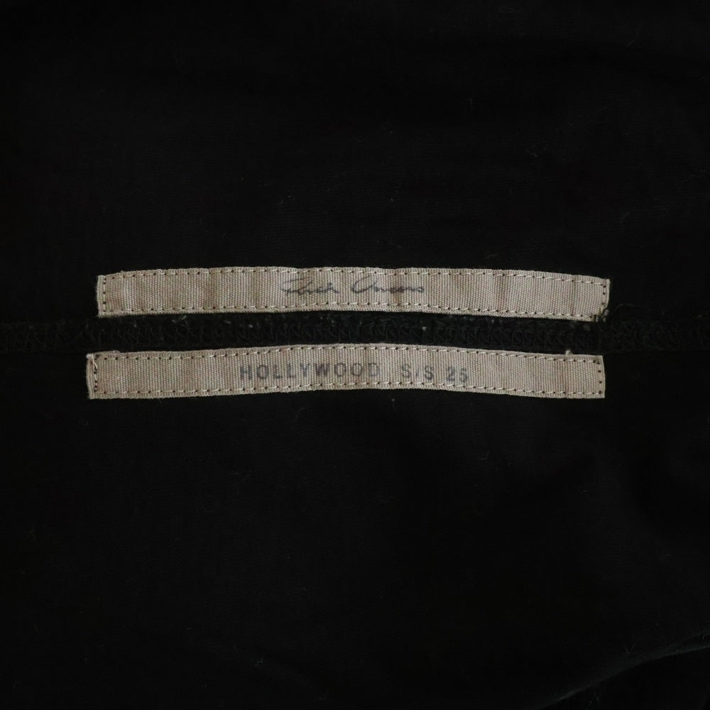 Rick Owens(リックオウエンス) 25SS コットン半袖Tシャツ ブラック RU01E5232-JA