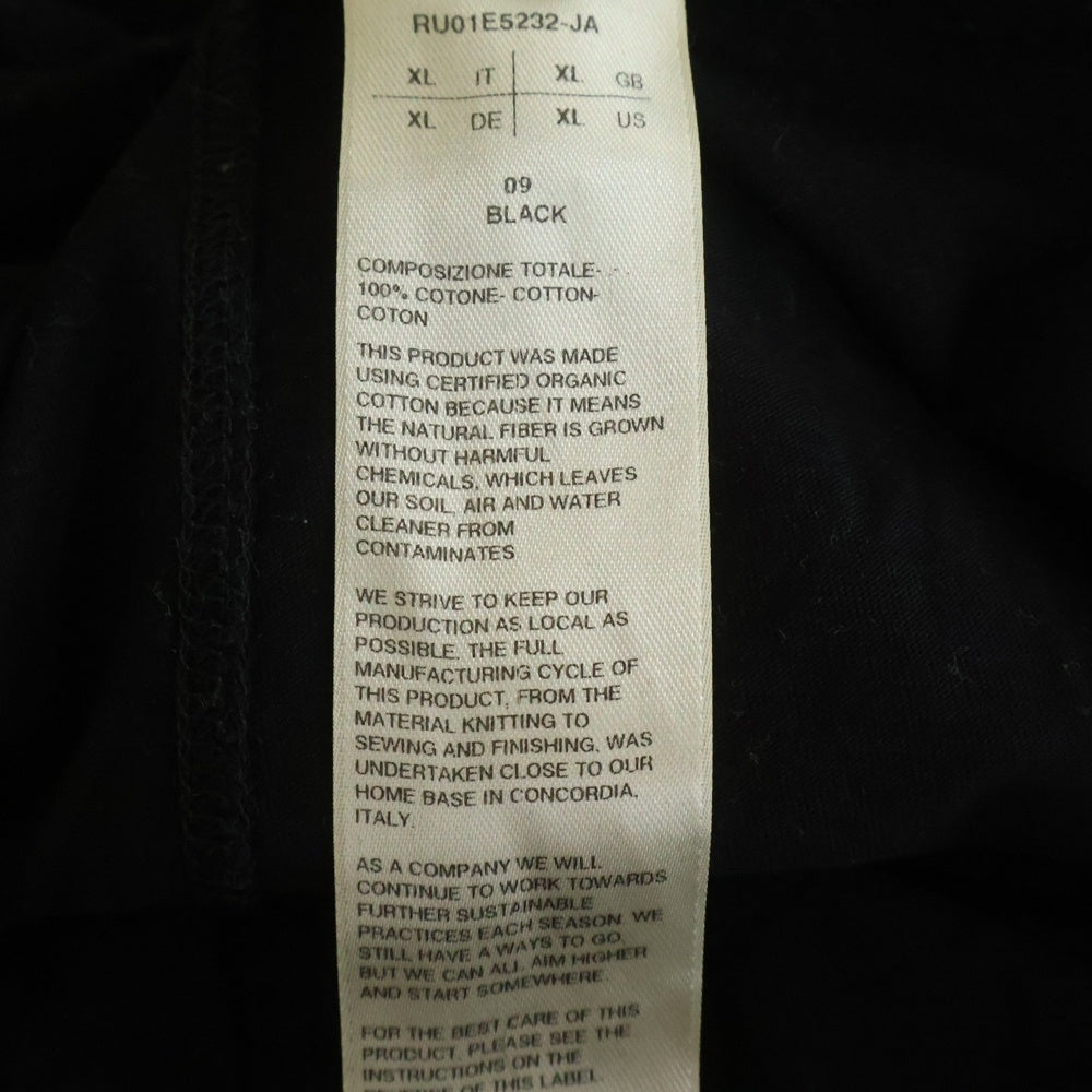 Rick Owens(リックオウエンス) 25SS コットン半袖Tシャツ ブラック RU01E5232-JA
