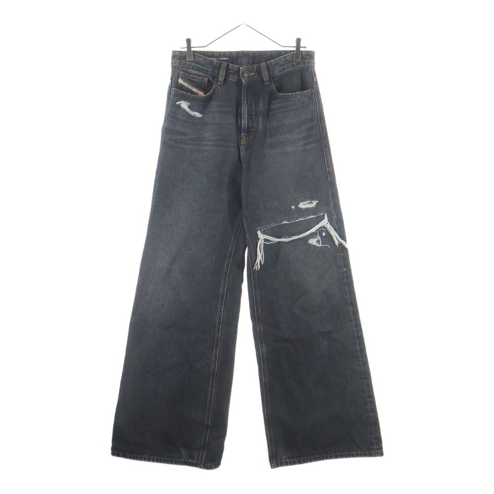 DIESEL(ディーゼル) d-rise ダメージデニムパンツ ブラック A06371