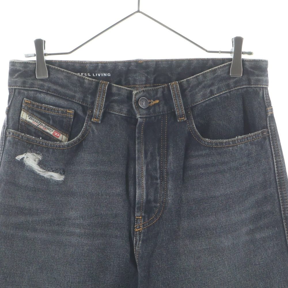 DIESEL(ディーゼル) d-rise ダメージデニムパンツ ブラック A06371