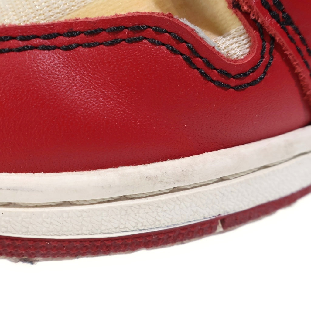 NIKE(ナイキ) ×OFF-WHITE THE 10 AIR JORDAN 1 CHICAGO オフホワイト ザテン エアジョーダンシカゴ ハイカットスニーカー ホワイト/レッド US8/26cm AA3834-101