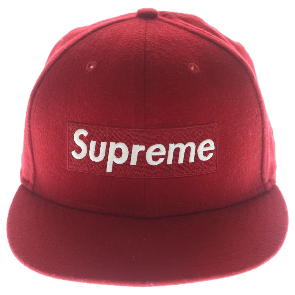 SUPREME(シュプリーム) 11AW × Loro Piana × NEW ERA BOXLOGO WOOL CAP ×ロロピアーナ×ニューエラ ボックスロゴ ウール キャップ 帽子 レッド