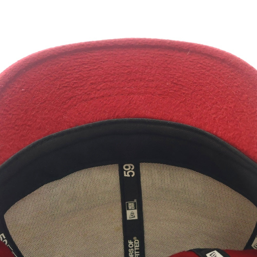 SUPREME(シュプリーム) 11AW × Loro Piana × NEW ERA BOXLOGO WOOL CAP ×ロロピアーナ×ニューエラ ボックスロゴ ウール キャップ 帽子 レッド