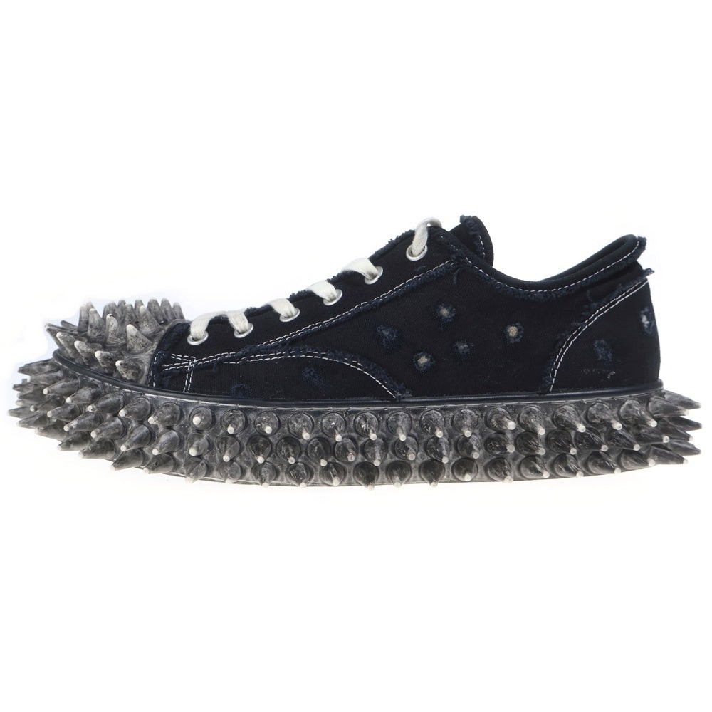 doublet(ダブレット) 26SS DIRTY SPIKE TOE CAP CANVAS SNEAKER ダーティー スパイク トゥ キャップ キャンバス スニーカー 26SS76FT67