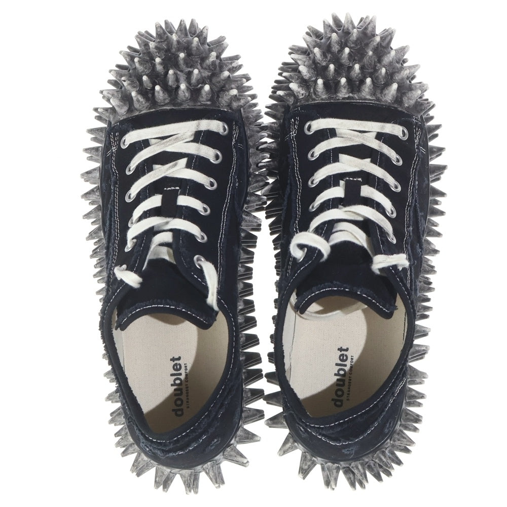 doublet(ダブレット) 26SS DIRTY SPIKE TOE CAP CANVAS SNEAKER ダーティー スパイク トゥ キャップ キャンバス スニーカー 26SS76FT67