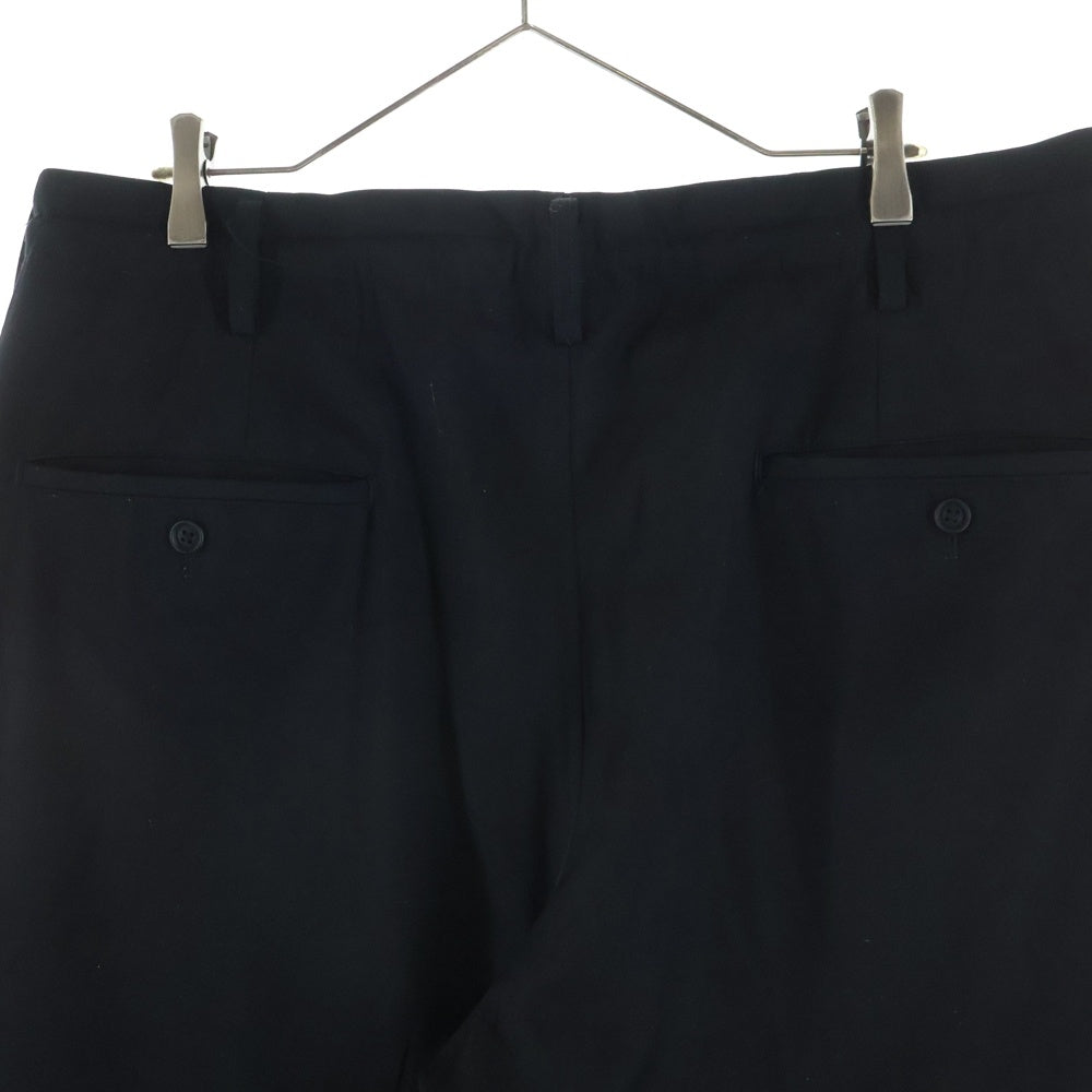 Y's for men(ワイズフォーメン) WOOL GABADINE TACK WIDE PANTS ウールギャバジンタックワイドパンツ ブラック MS-P35-100
