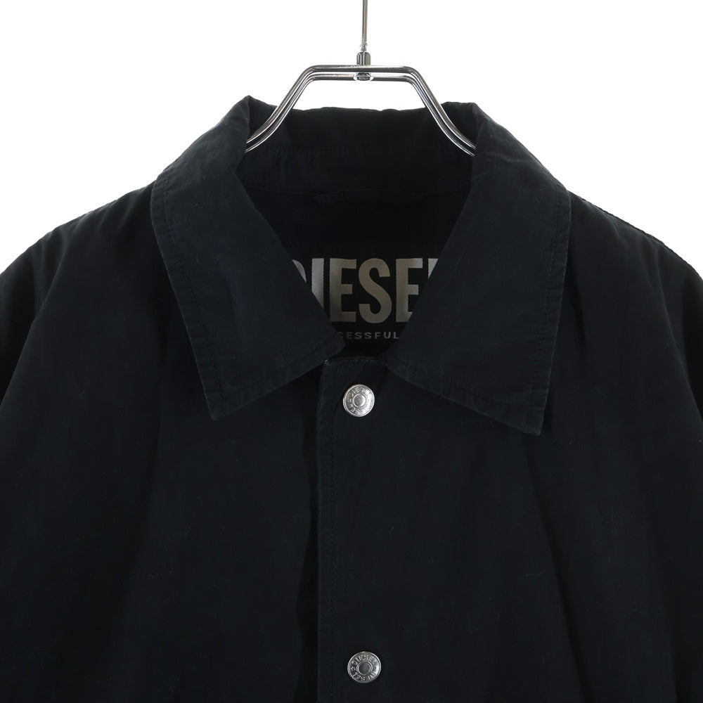 DIESEL(ディーゼル) LAKER WOW JACKET ボタンアップコットンブルゾンジャケット ブラック A17447
