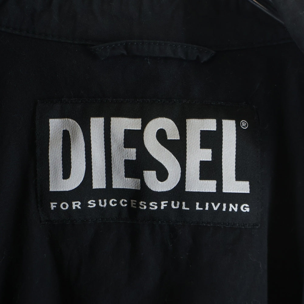DIESEL(ディーゼル) LAKER WOW JACKET ボタンアップコットンブルゾンジャケット ブラック A17447