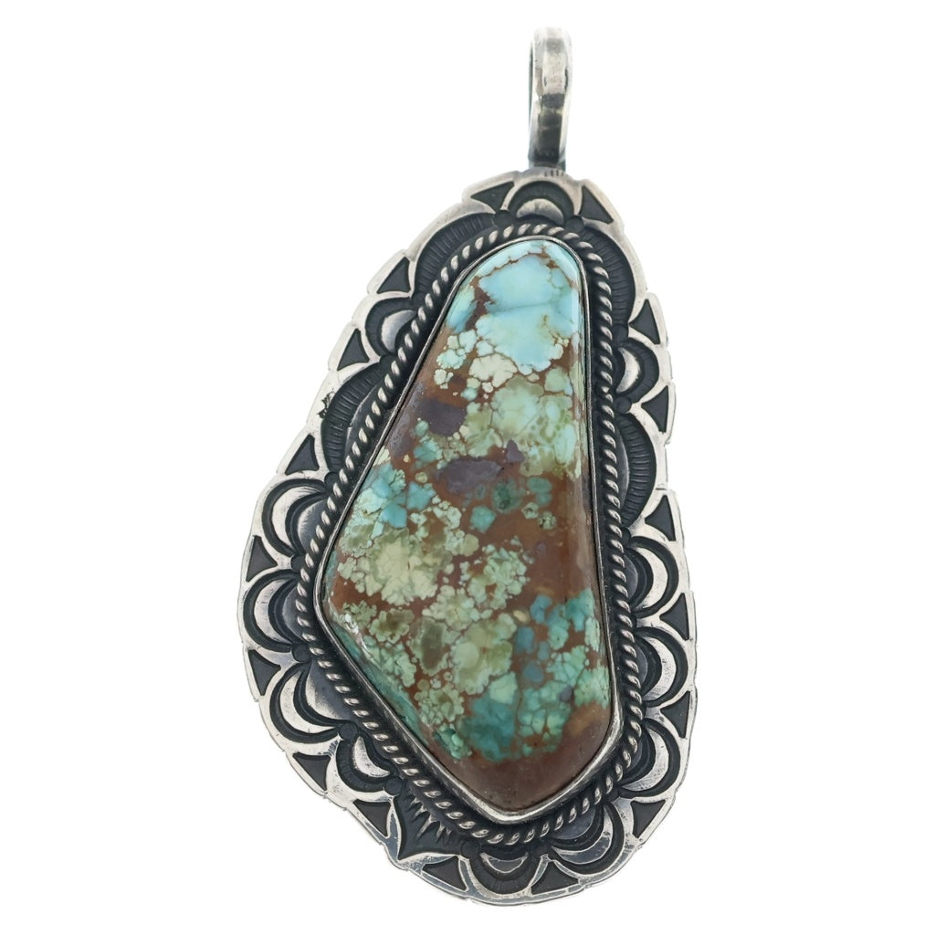 INDIAN JEWELRY(インディアンジュエリー) Gary Reeves ゲイリーリーブス ナバホ族 ターコイズ ペンダントトップ ブルー/シルバー レディース