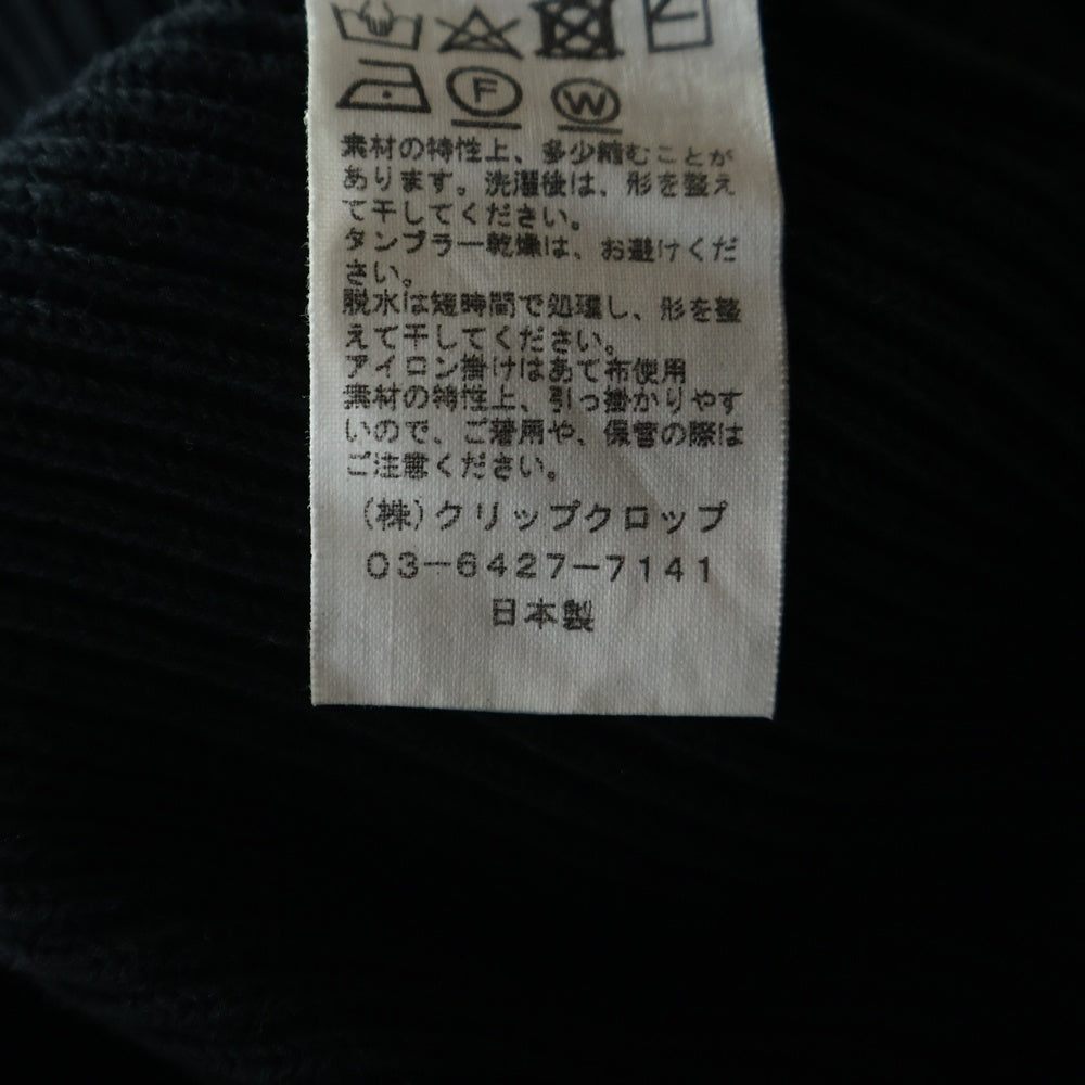 AURALEE(オーラリー) 18SS SUPER HARD TWIST RIB KNIT V-NECK PO Vネックニットセーター ブラック A8SV05TR