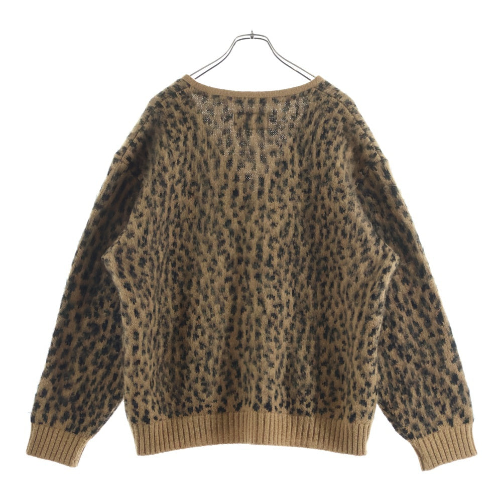 WACKO MARIA(ワコマリア) 22AW LEOPARD HEAVY MOHAIR レオパードヘビーモヘアカーディガン ブラウン