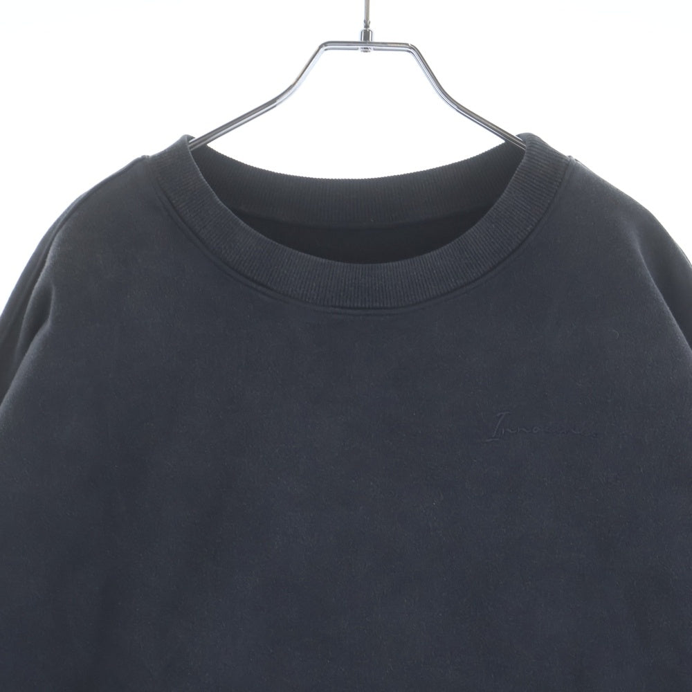 Innocence NYC(イノセンス) 22SS ワンポイントロゴ刺繍クロップドスウェットトレーナー グレー ICN-22SS-SWT002