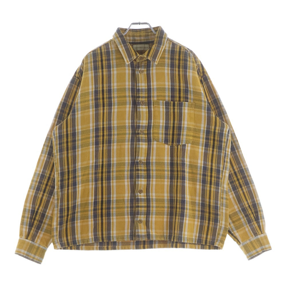 Innocence NYC(イノセンス) チェック 長袖 シャツ ネルシャツ イエロー