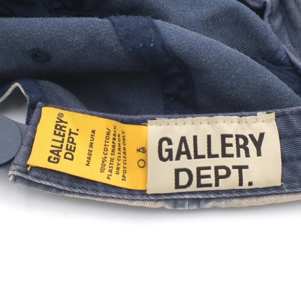 GALLERY DEPT.(ギャラリーデプト) Ol G Cap ロゴパッチデザイン シックスパネルキャップ 帽子 ネイビー