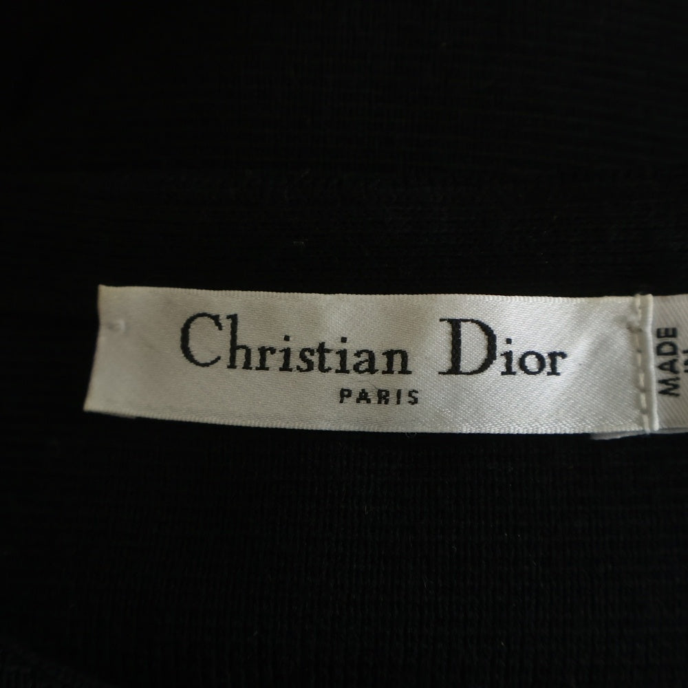 Christian Dior(クリスチャンディオール) Ruffle Sleeves Wool Dress 袖フリル ウール ワンピース ブラック レディース 1A24651AM544