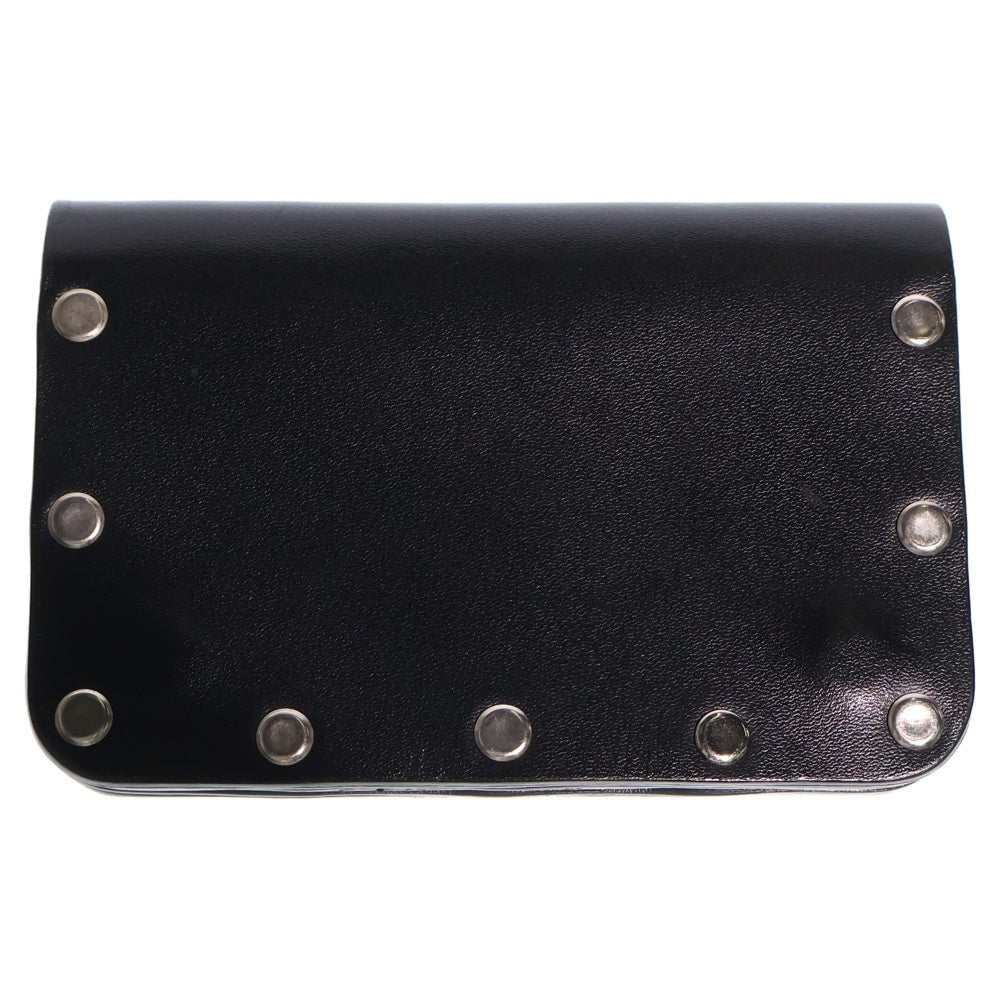 TENDERLOIN(テンダーロイン) × PORTER T-STUD WALLET ウォレットチェーン付き スタッズ装飾 レザーウォレット 二つ折り財布 ブラック