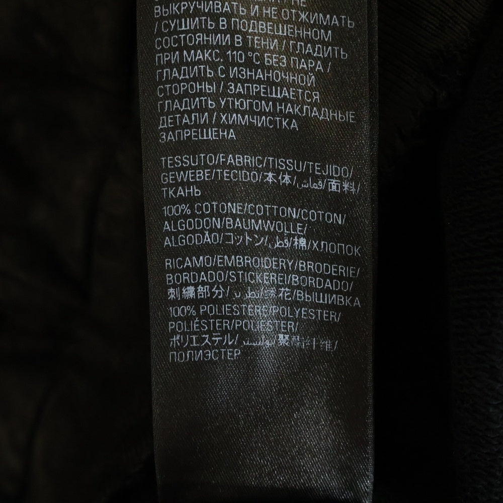 BALENCIAGA(バレンシアガ) Campaign Logo Zip Up Hoodie ダメージ加工ジップアップスウェットパーカー フーディー ブラック 720424 TNVK5
