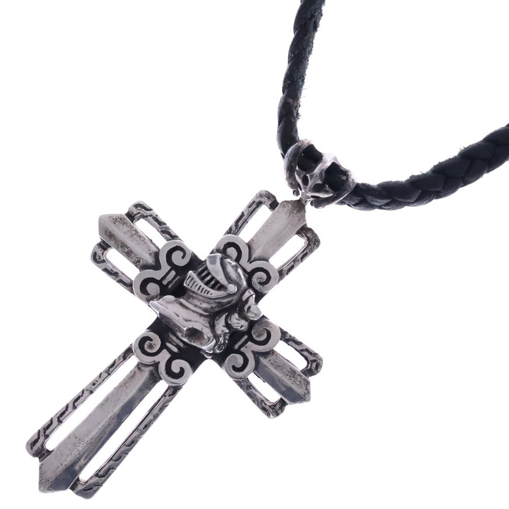 STARKNIGHTS(スターナイツ) クロス レザーブレード ネックレス シルバー