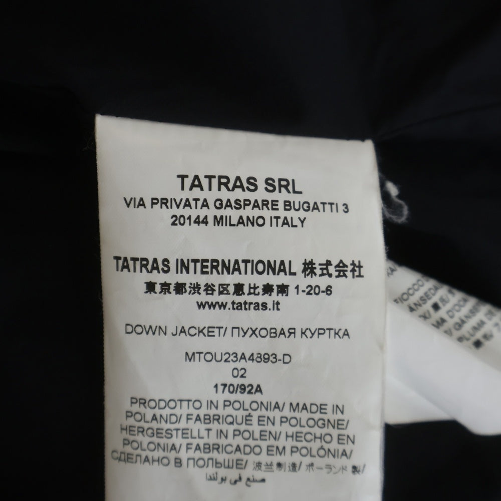 TATRAS(タトラス) 23AW Belbio Jacket ベルビオ ジャケット アームロゴ ダウンジャケット ブラック MTOU23A4893-D
