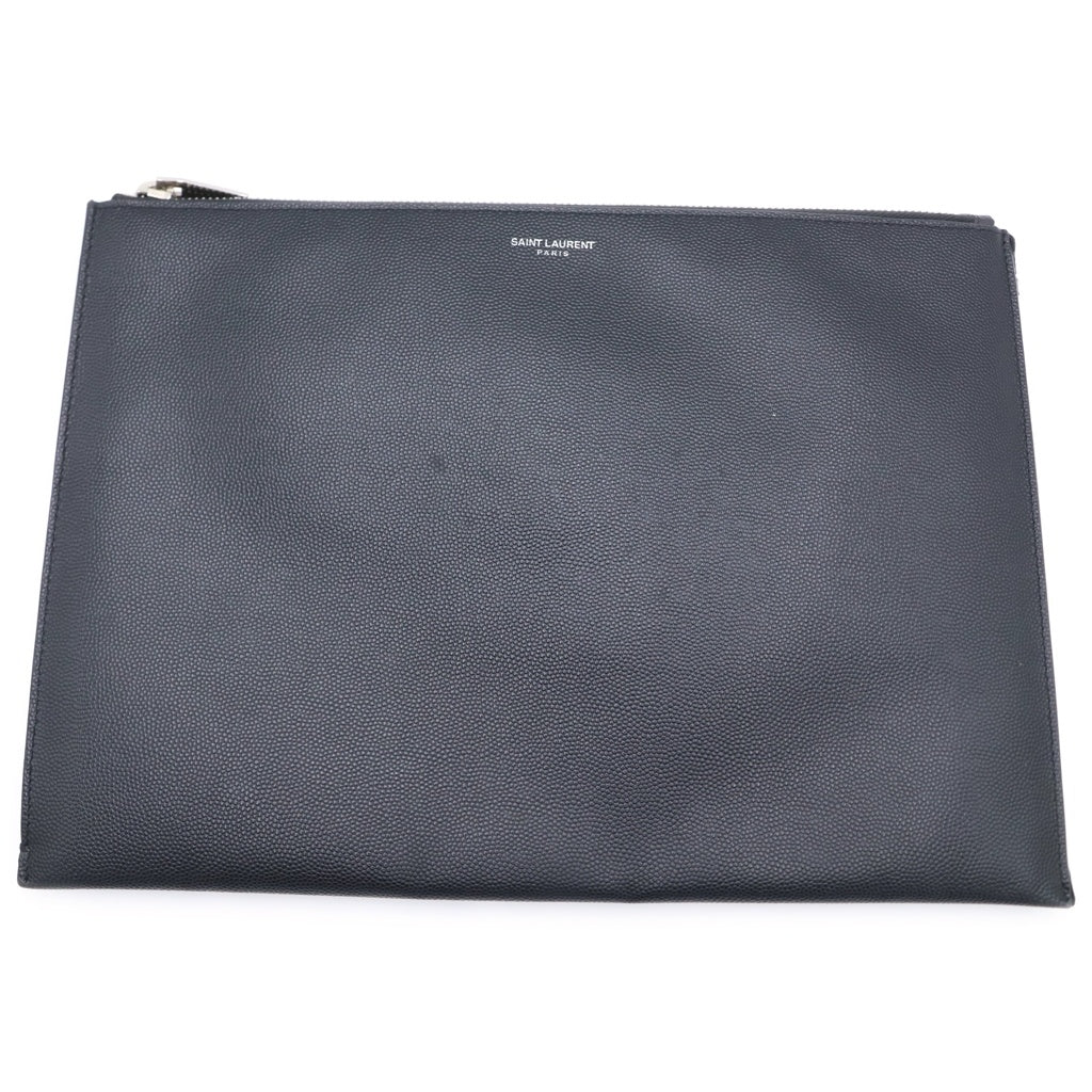 SAINT LAURENT PARIS(サンローランパリ) クラッチバッグ セカンドバッグ ケース ポーチ レザー ブラック TGR397294