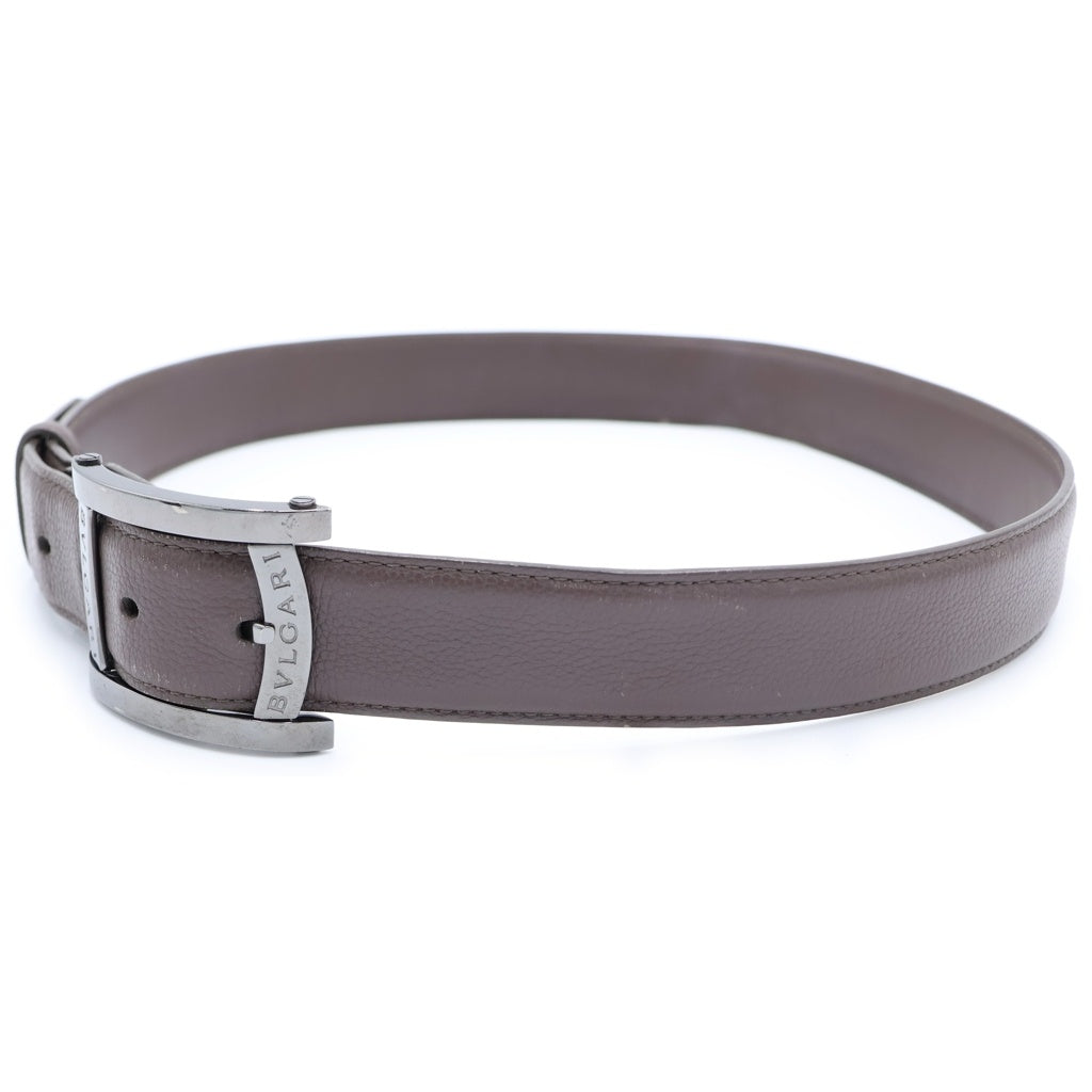 BVLGARI(ブルガリ) アショーマ スクエアバックル レザーベルト ブラウン LO-M16-281913