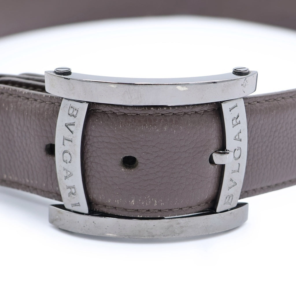 BVLGARI(ブルガリ) アショーマ スクエアバックル レザーベルト ブラウン LO-M16-281913