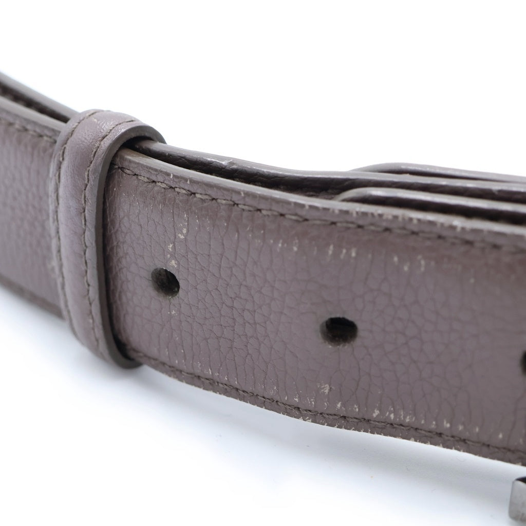 BVLGARI(ブルガリ) アショーマ スクエアバックル レザーベルト ブラウン LO-M16-281913