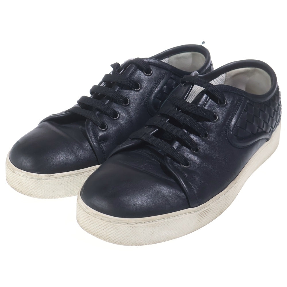 BOTTEGA VENETA(ボッテガヴェネタ) Intrecciato Leather Shoes イントレチャート レザーローカットスニーカー ブラック