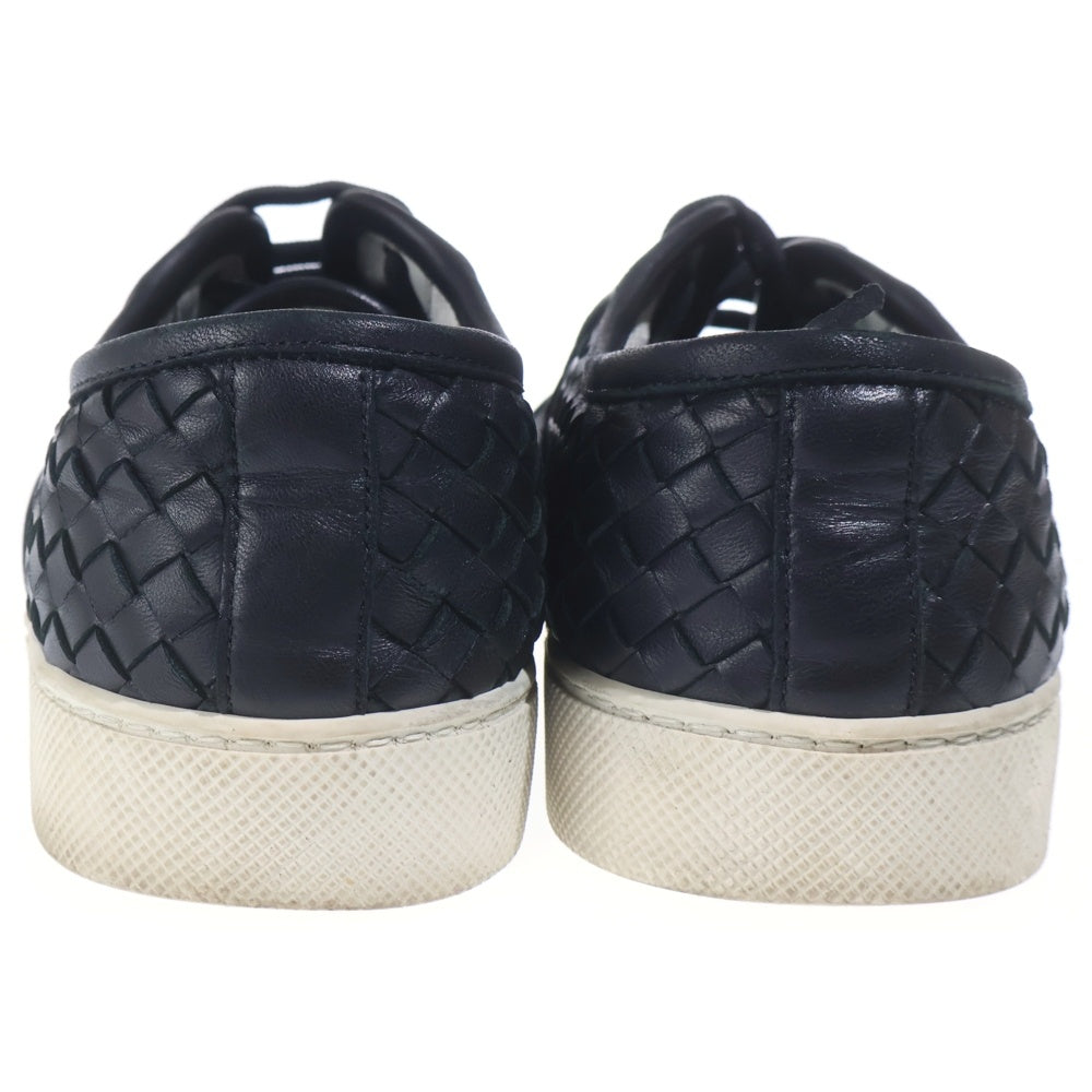 BOTTEGA VENETA(ボッテガヴェネタ) Intrecciato Leather Shoes イントレチャート レザーローカットスニーカー ブラック