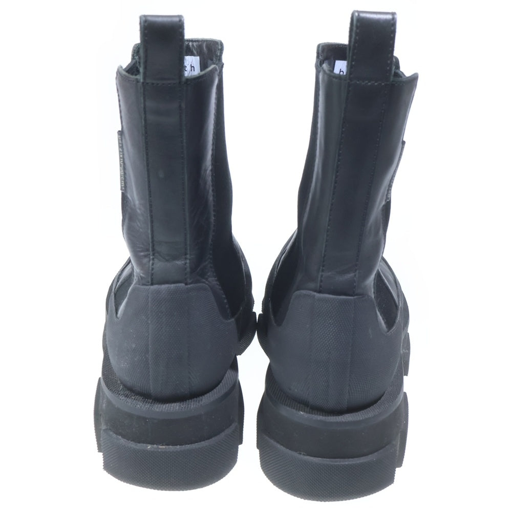 BOTH(ボス) GAO PLATFORM CHELSEA BOOTS プラットフォーム チェルシー レザー ブーツ ブラック GPH119-MB1CO