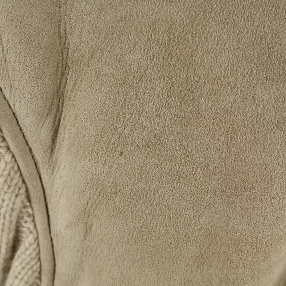 BRUNELLO CUCINELLI(ブルネロクチネリ) カシミヤ アームニット スエード レザー ムートン ジャケット ベージュ