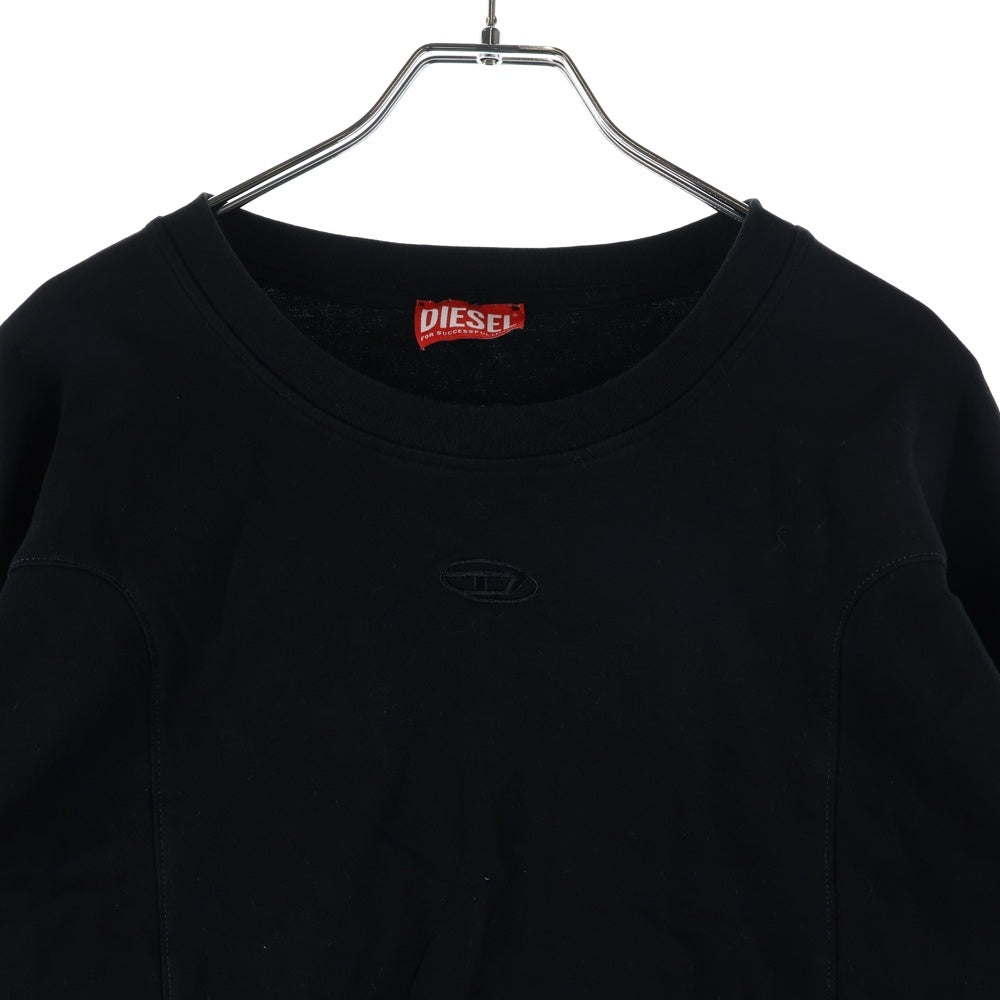 DIESEL(ディーゼル) 26SS T-BOXT-LS-INT ロゴ刺繍 長袖カットソー Tシャツ ブラック A19444