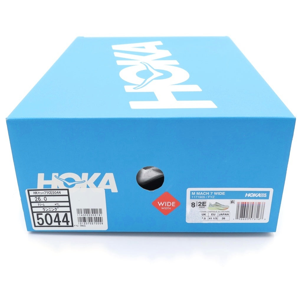 HOKA ONE ONE(ホカオネオネ) M MACH 7 WIDE マチ ワイド ローカットスニーカー イエロー US8/26cm 1171905