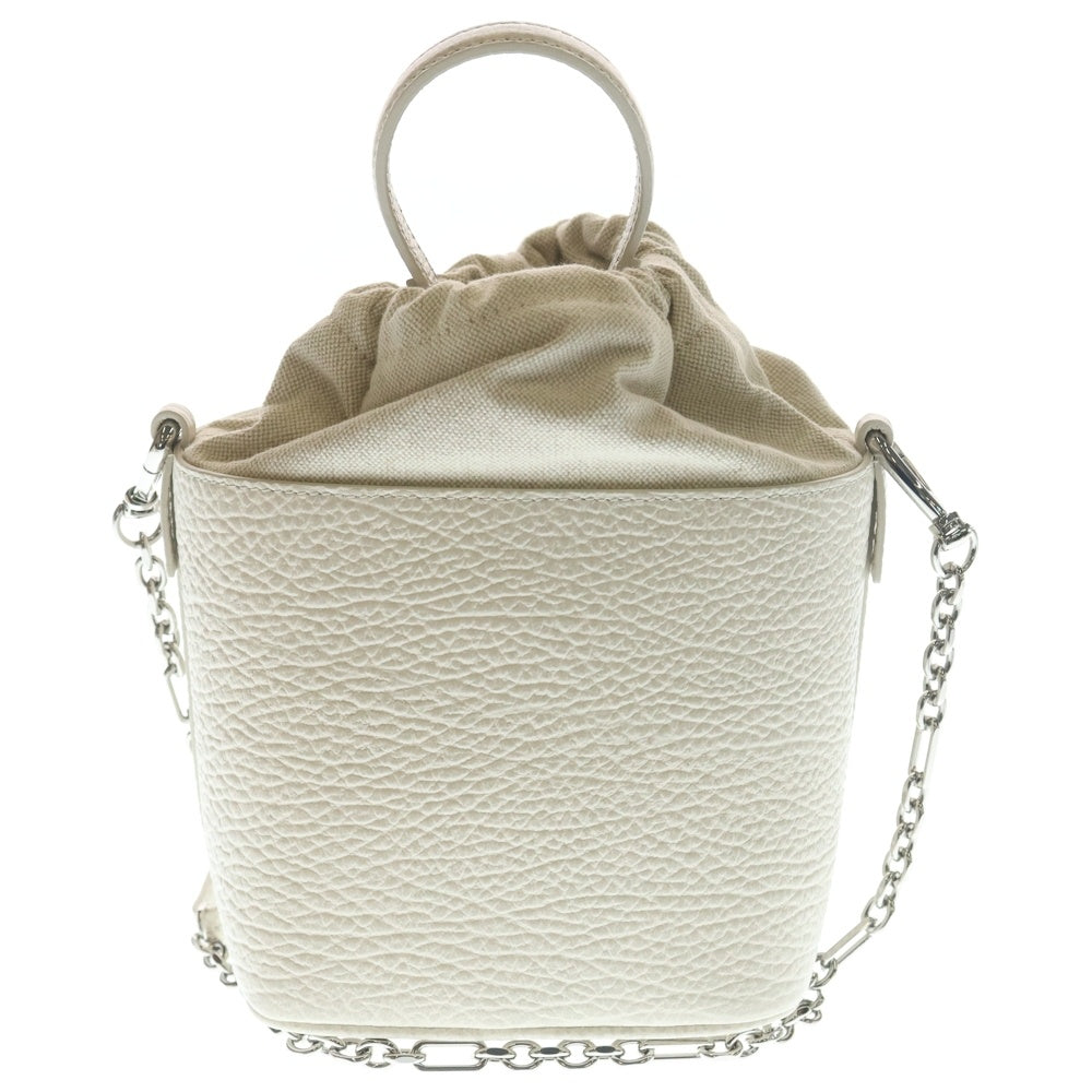 Maison Margiela(メゾンマルジェラ) 5AC バケット 2WAY レザー ショルダーバッグ アイボリー S61WG0035 レディース