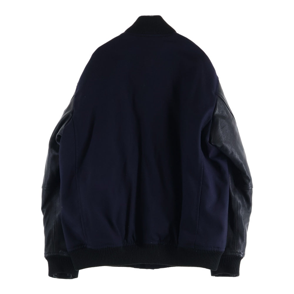 Yohji Yamamoto PRODUCE(ヨウジヤマモト プールオム) 18AW × NEW ERA Stadium Jacke スタジアム ジャケット スタジャン ネイビー HV-Y30-811