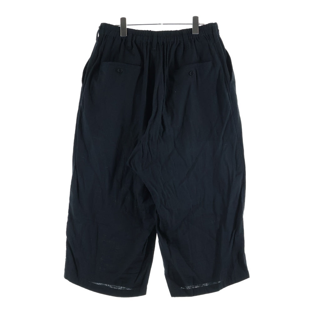 Yohji Yamamoto POUR HOMME(ヨウジヤマモト プールオム) 18SS コットン ワイド イージー パンツ ブラック HW-P75-037
