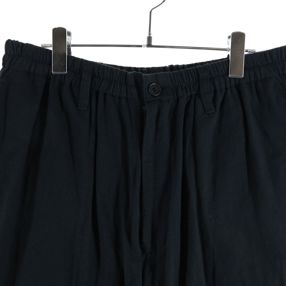 Yohji Yamamoto POUR HOMME(ヨウジヤマモト プールオム) 18SS コットン ワイド イージー パンツ ブラック HW-P75-037