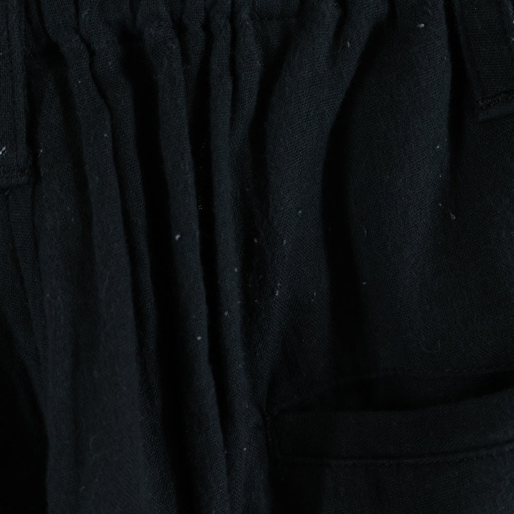 Yohji Yamamoto POUR HOMME(ヨウジヤマモト プールオム) 18SS コットン ワイド イージー パンツ ブラック HW-P75-037