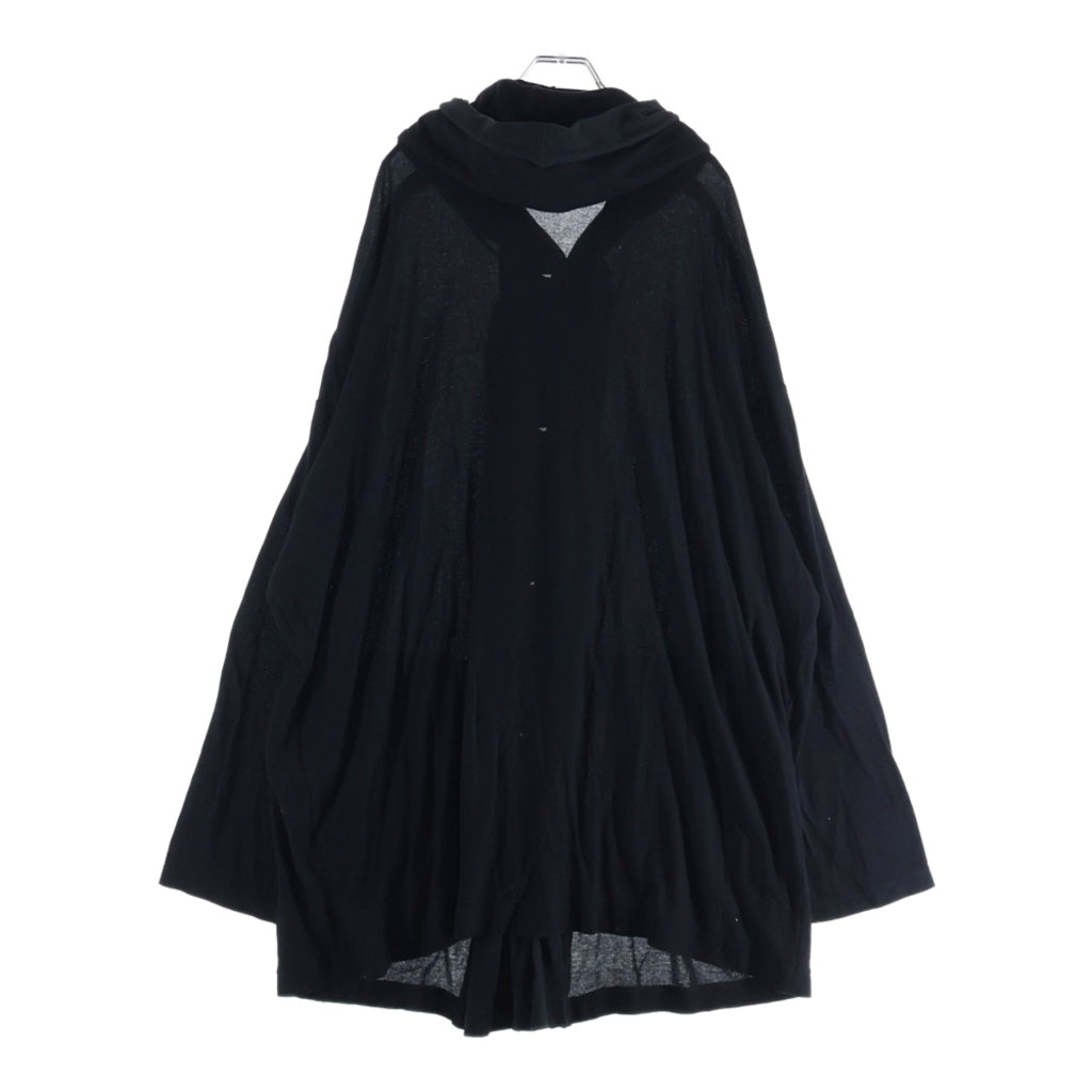 Yohji Yamamoto POUR HOMME(ヨウジヤマモト プールオム) 19SS ダブルフェイス ロングフーディ ブラック HH-T78-979